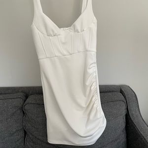 Zara White Draped Dress